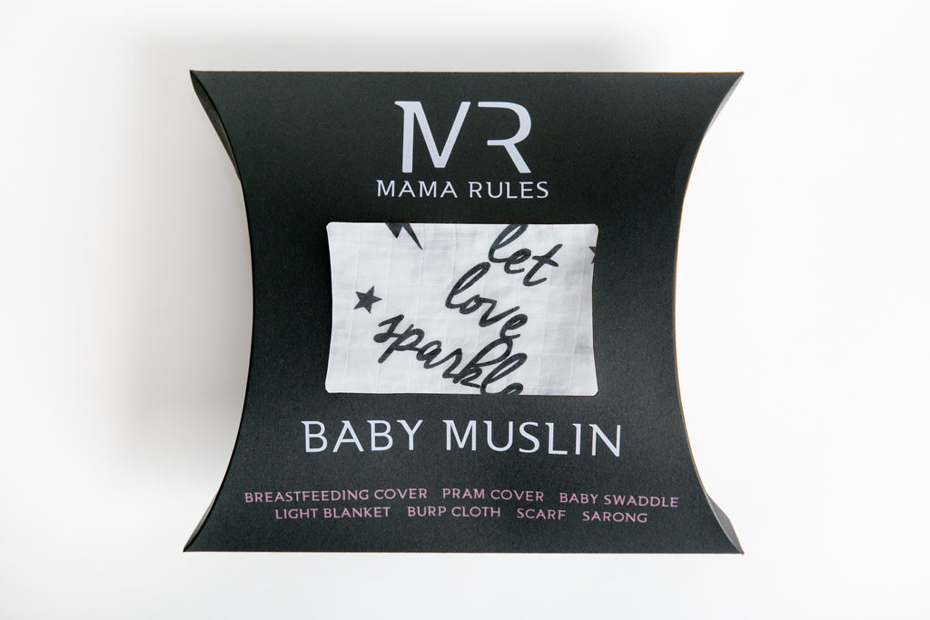 Organic Lucky Stars Combo - XL Muslin & 3 Pack of Muslin Squares